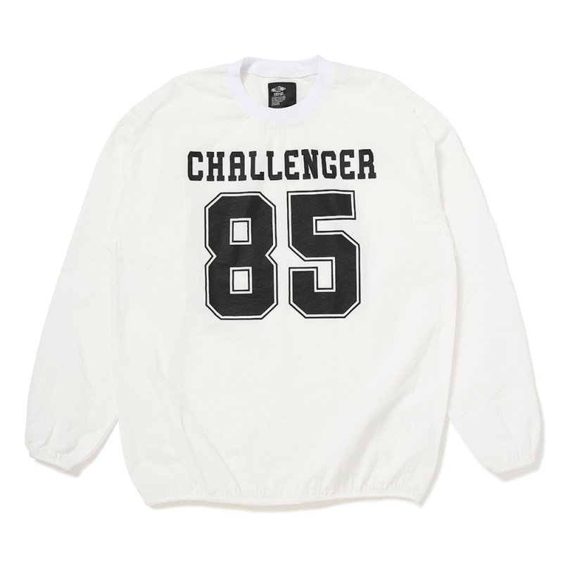 画像1: CHALLENGER/L/S NUMBERS WIND CREW（WHITE）［ナンバーズウィンドクルー-26春夏］