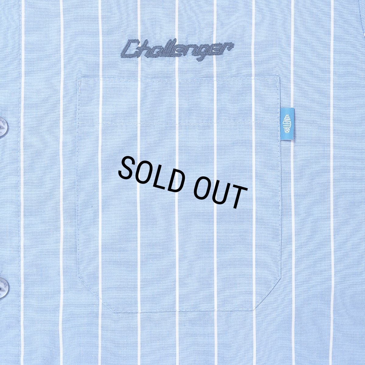 画像4: CHALLENGER/L/S STRIPE MECHANIC SHIRT（LT BLUE）［ストライプメカニックシャツ-26春夏］ (4)