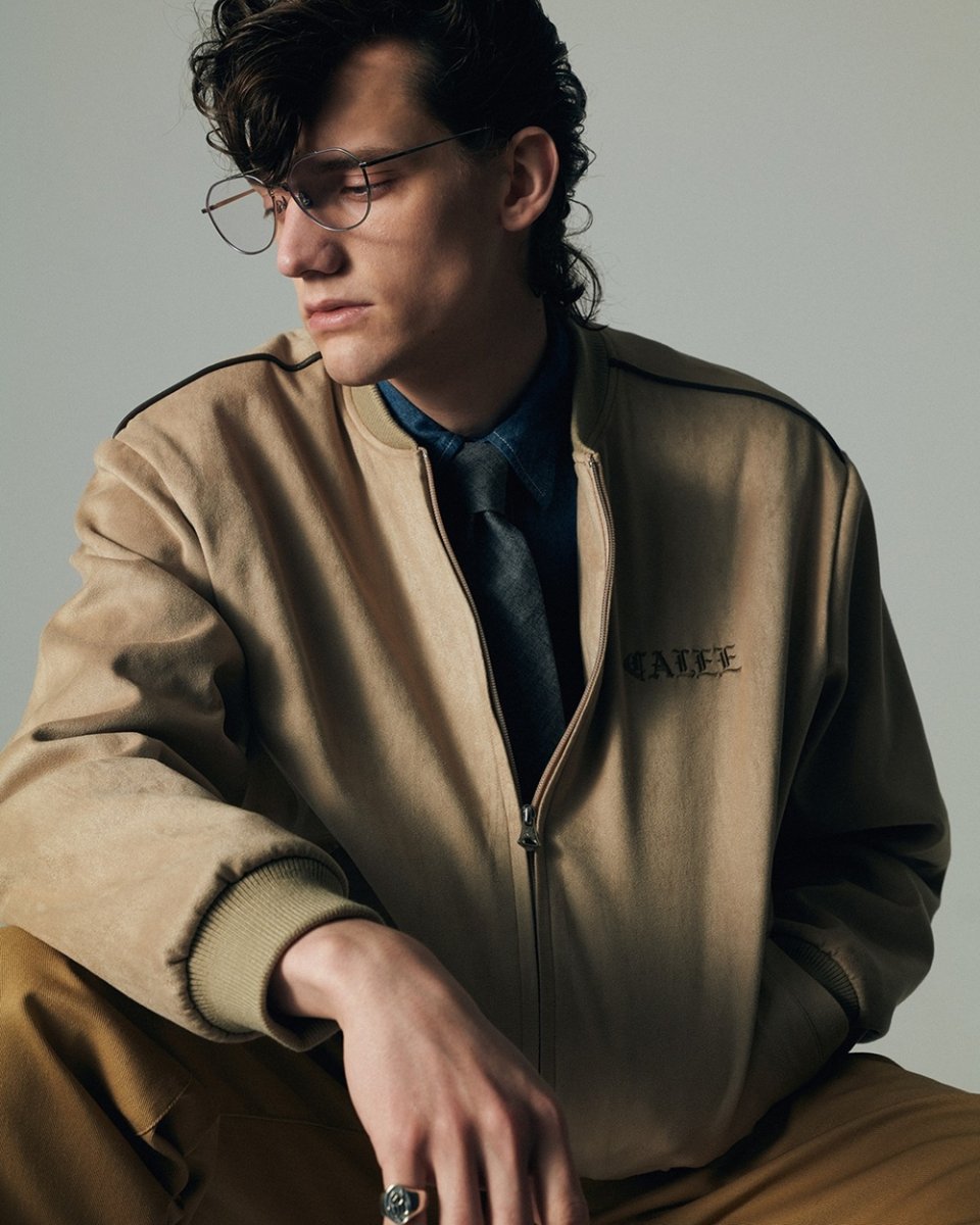 画像2: CALEE/FAUX SUEDE RIB JACKET（TAUPE）［フェイクスウェードリブJKT-25秋冬］ (2)