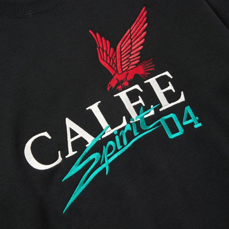 画像2: CALEE/CALEE FS LOGO CREW NECK SW（BLACK）［クルーネックスウェット-25秋冬］