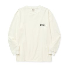 画像1: CALEE/VINTAGE TYPE EMBROIDERY L/S TEE（WHITE）［刺繍長袖T-25秋冬］ (1)