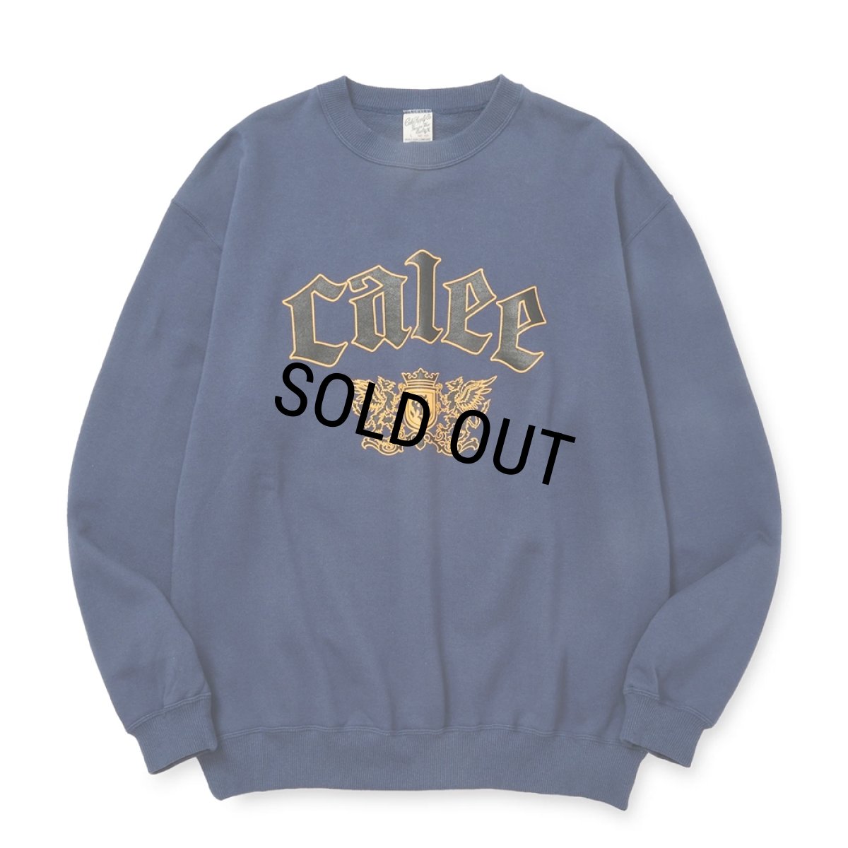 画像1: CALEE/EMBLEM LOGO CRE NECK SW（NAVY）［クルーネックスウェット-25秋冬］ (1)