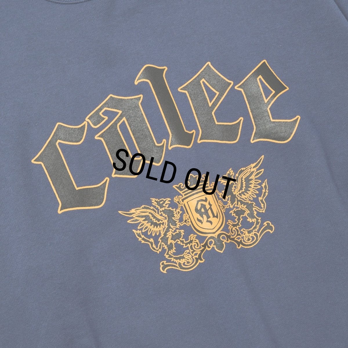 画像3: CALEE/EMBLEM LOGO CRE NECK SW（NAVY）［クルーネックスウェット-25秋冬］ (3)