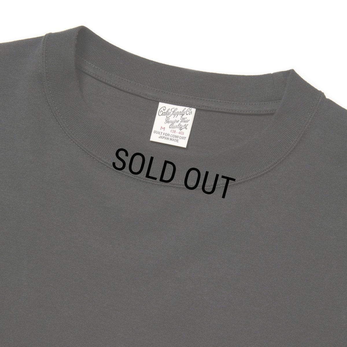 画像2: 【30%OFF】CALEE/VINTAGE TYPE EMBROIDERY L/S TEE（BLACK）［刺繍長袖T-25秋冬］ (2)