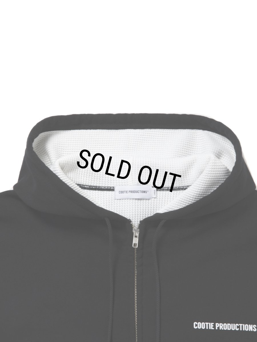 画像3: COOTIE PRODUCTIONS/Thermal Combination Sweat Zip Hoodie（Black）［サーマルコンビスウェットジップフーディー-25秋冬］ (3)
