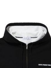 画像3: COOTIE PRODUCTIONS/Thermal Combination Sweat Zip Hoodie（Black）［サーマルコンビスウェットジップフーディー-25秋冬］ (3)