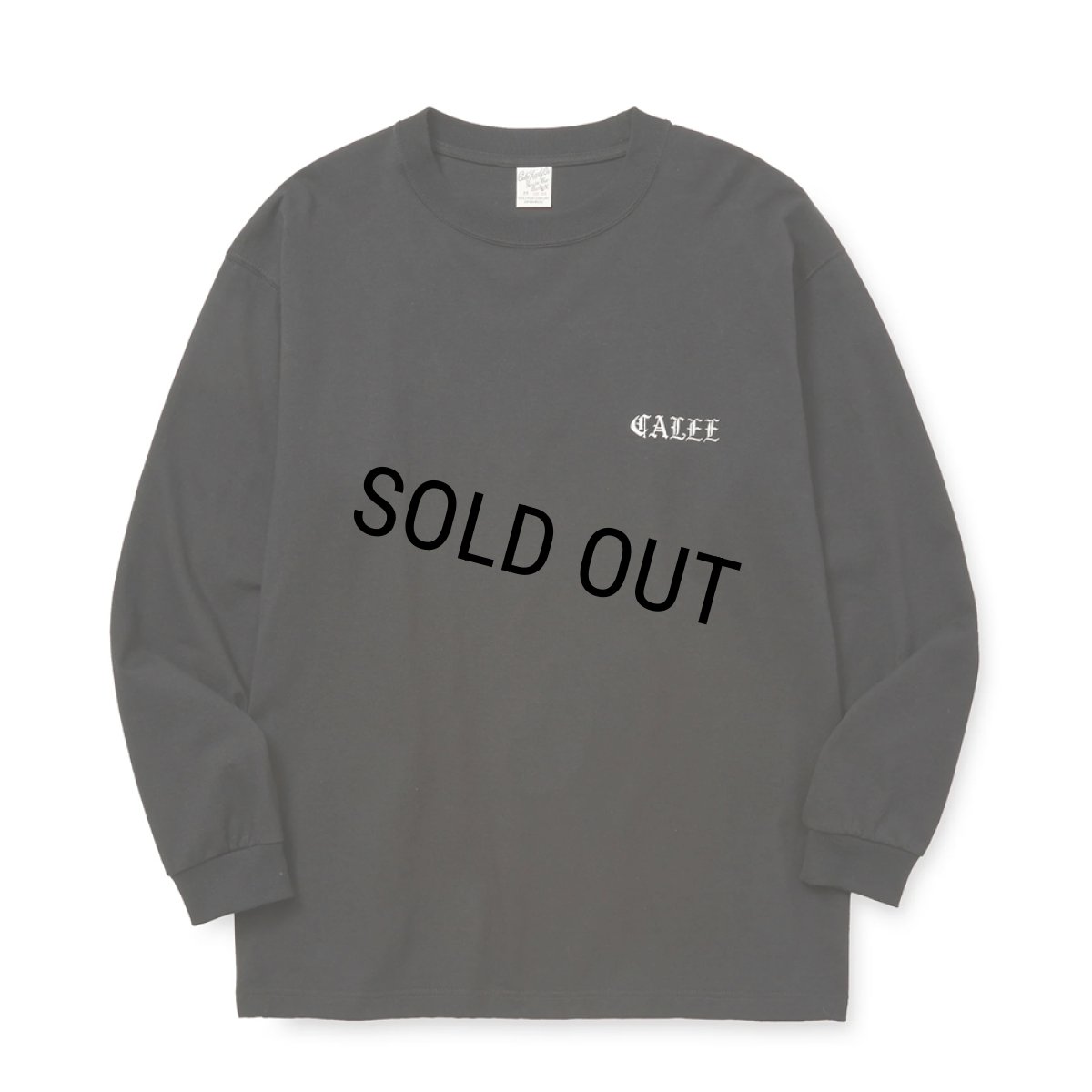 画像1: 【30%OFF】CALEE/VINTAGE TYPE EMBROIDERY L/S TEE（BLACK）［刺繍長袖T-25秋冬］ (1)