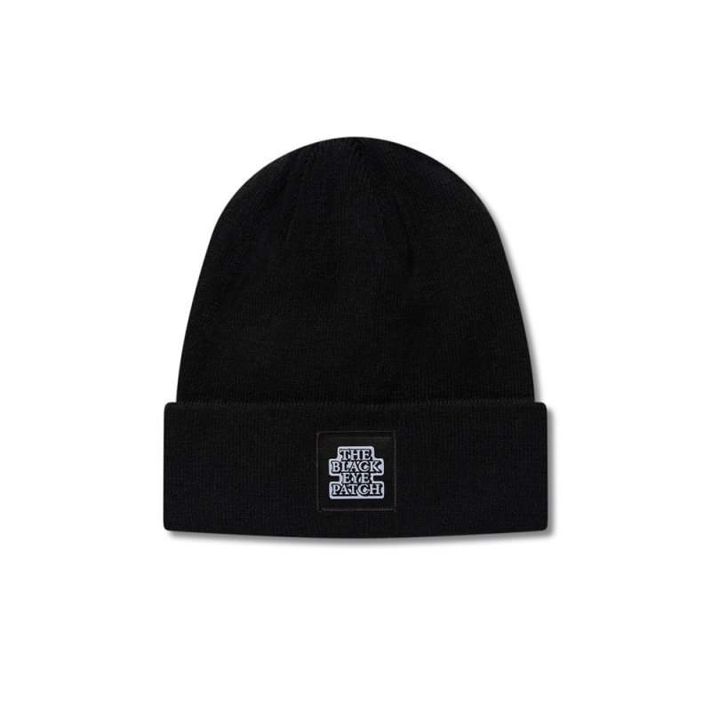 画像1: BlackEyePatch/OG LABEL PATCHED BEANIE（BLACK）