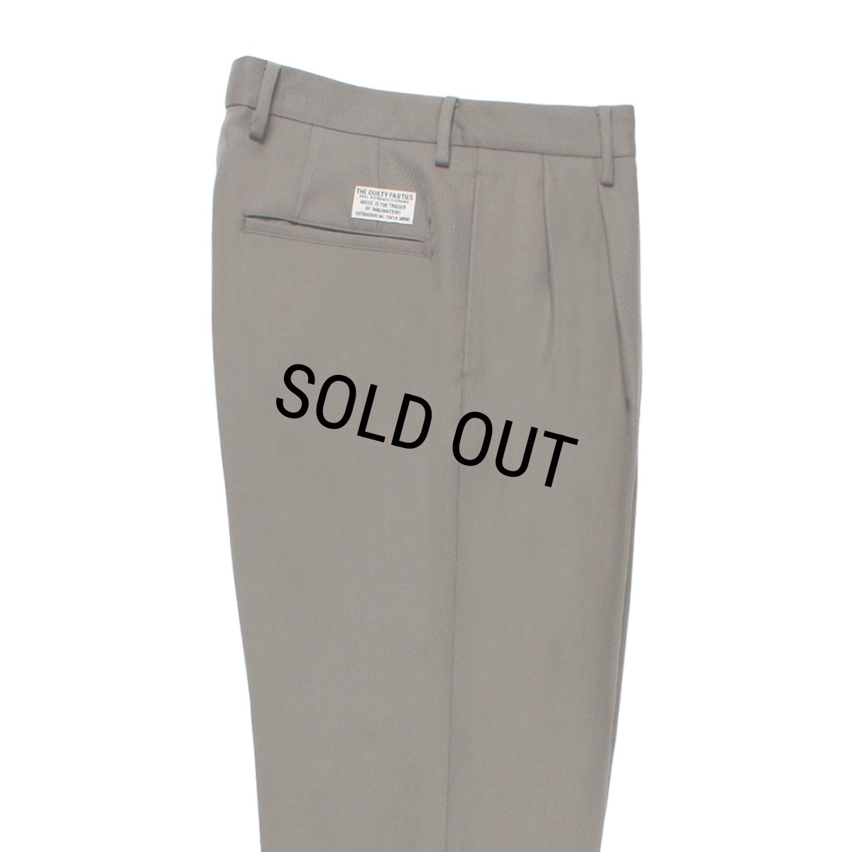 画像3: WACKO MARIA/DOUBLE PLEATED WOOL TROUSERS（GRAY）［ツータックウールトラウザース-25秋冬］ (3)