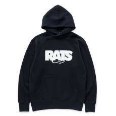 画像1: RATS/BOX LOGO HOODIE（BLACK）［ボックスロゴフーディー-25秋冬］ (1)