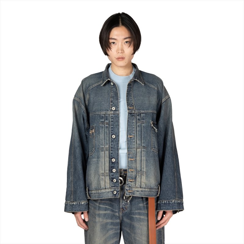 画像2: DAIRIKU/"Inception" Vintage Washed Denim Jacket（Indigo）［インセプションヴィンテージウォッシュデニムJKT-25秋冬］