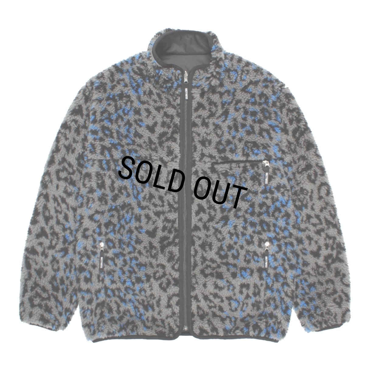 画像1: WACKO MARIA/REVERSIBLE LEOPARD BOA FLEECE JACKET（GRAY）［リバーシブルレオパードボアフリースJKT-25秋冬］ (1)
