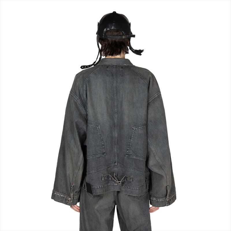 画像3: DAIRIKU/"Inception" Vintage Washed Denim Jacket（Black）［インセプションヴィンテージウォッシュデニムJKT-25秋冬］