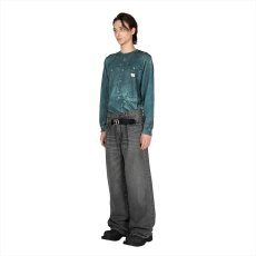 画像3: DAIRIKU/"D"Buckle Super wide Denim Pants（Black）［Dバックルスーパーワイドデニムパンツ-25秋冬］ (3)