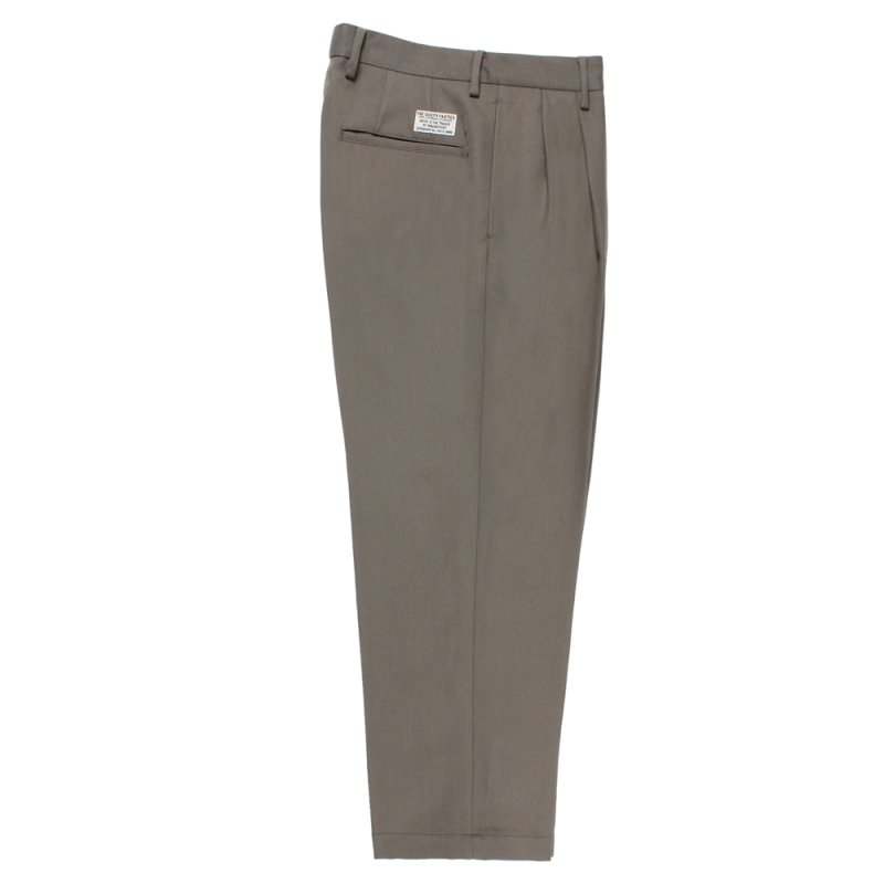 画像1: WACKO MARIA/DOUBLE PLEATED WOOL TROUSERS（GRAY）［ツータックウールトラウザース-25秋冬］