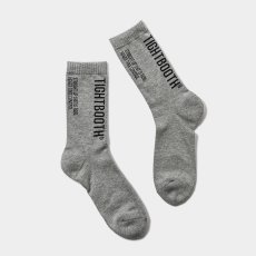 画像1: TIGHTBOOTH/LABEL LOGO SOCKS（Grey）［ラベルロゴソックス-25秋冬］ (1)