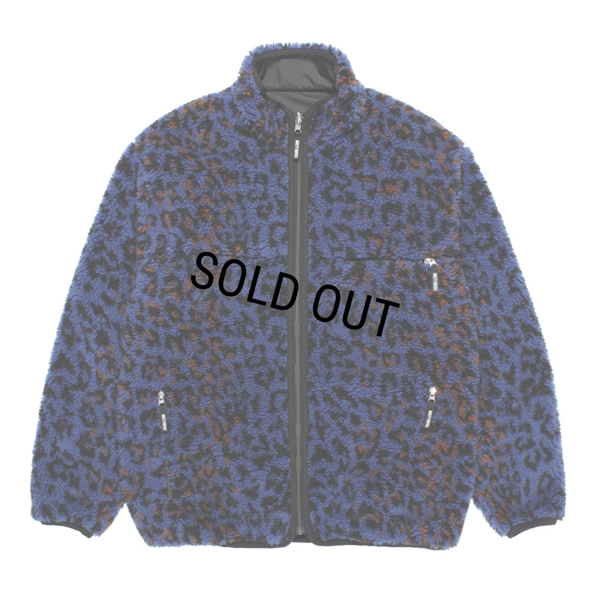 画像1: WACKO MARIA/REVERSIBLE LEOPARD BOA FLEECE JACKET（BLUE）［リバーシブルレオパードボアフリースJKT-25秋冬］ (1)