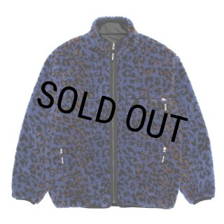 WACKO MARIA/REVERSIBLE LEOPARD BOA FLEECE JACKET（BLUE