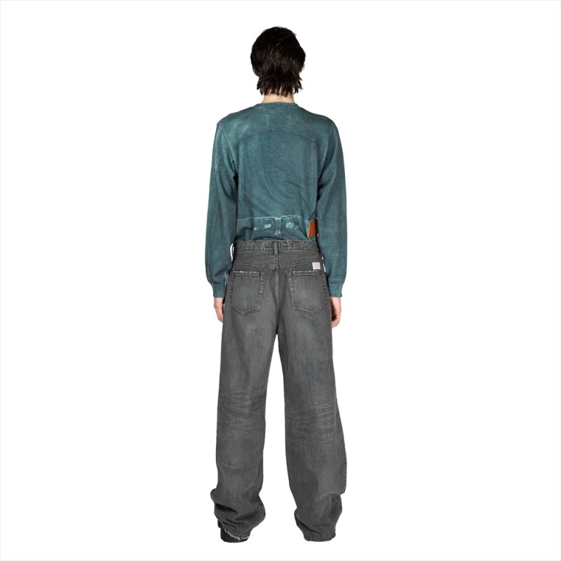 画像3: DAIRIKU/"D"Buckle Super wide Denim Pants（Black）［Dバックルスーパーワイドデニムパンツ-25秋冬］