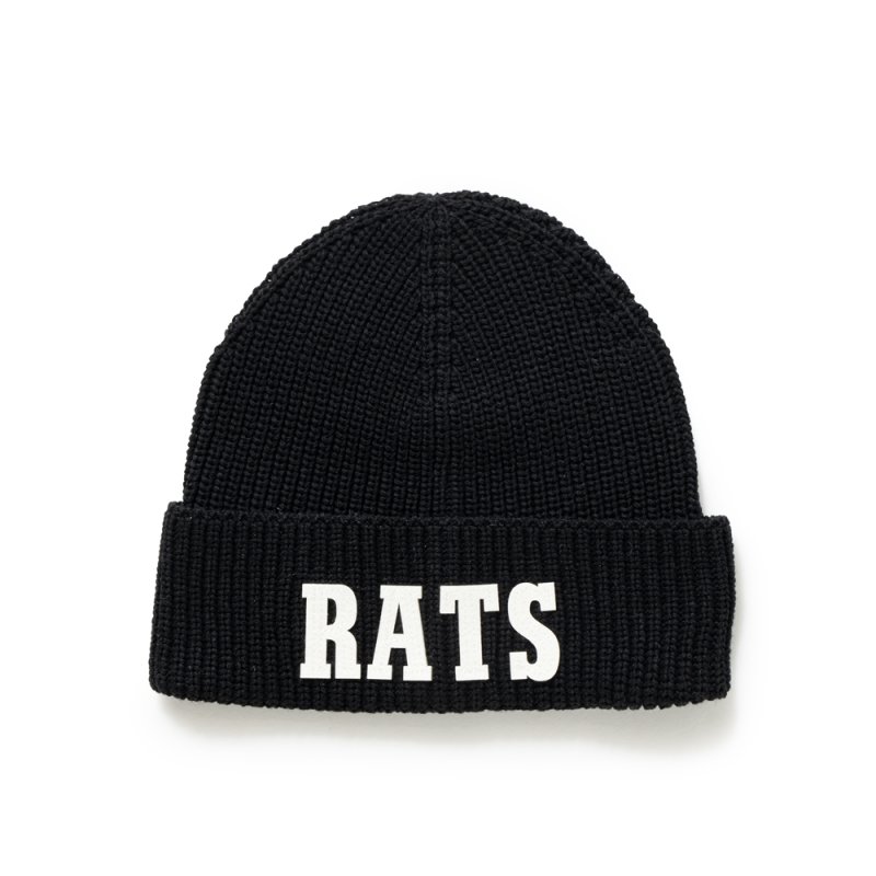 画像1: RATS/KNIT CAP（BLACK）［ニットキャップ-25秋冬］