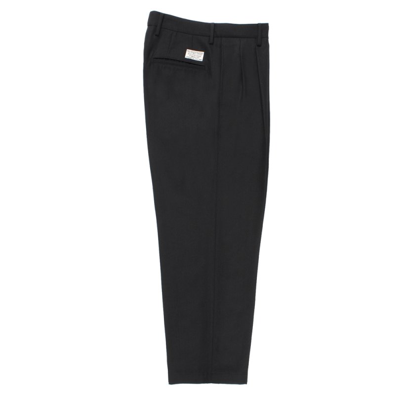 画像1: WACKO MARIA/DOUBLE PLEATED WOOL TROUSERS（BLACK）［ツータックウールトラウザース-25秋冬］
