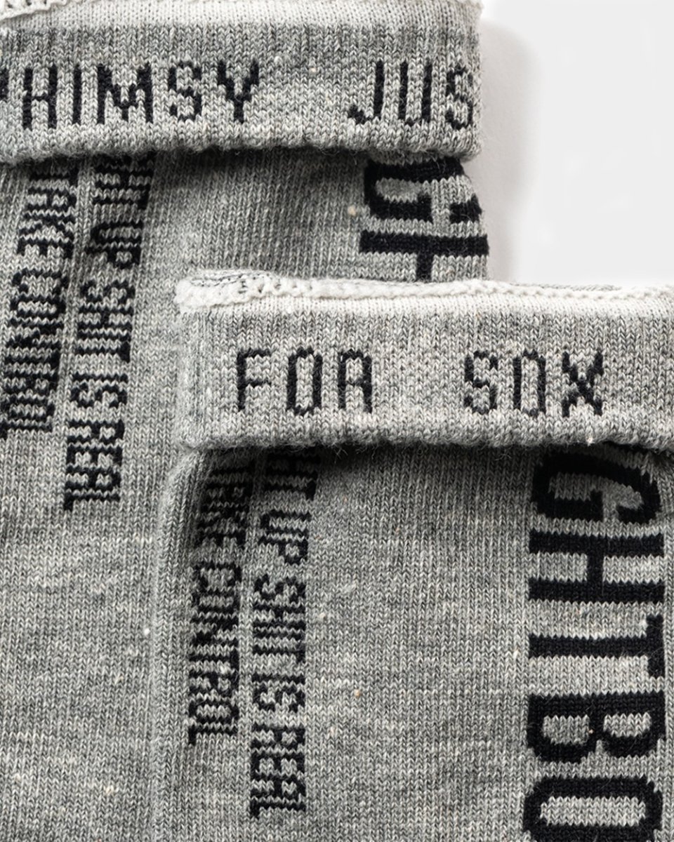 画像4: TIGHTBOOTH/LABEL LOGO SOCKS（Grey）［ラベルロゴソックス-25秋冬］ (4)