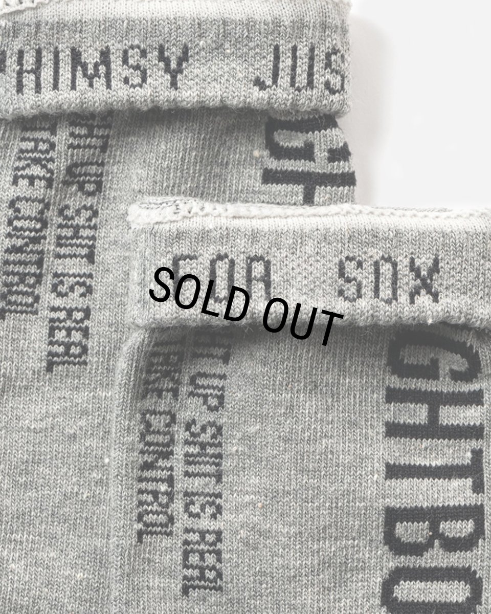 画像4: TIGHTBOOTH/LABEL LOGO SOCKS（Grey）［ラベルロゴソックス-25秋冬］ (4)