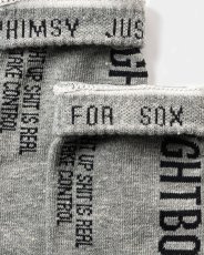 画像4: TIGHTBOOTH/LABEL LOGO SOCKS（Grey）［ラベルロゴソックス-25秋冬］ (4)