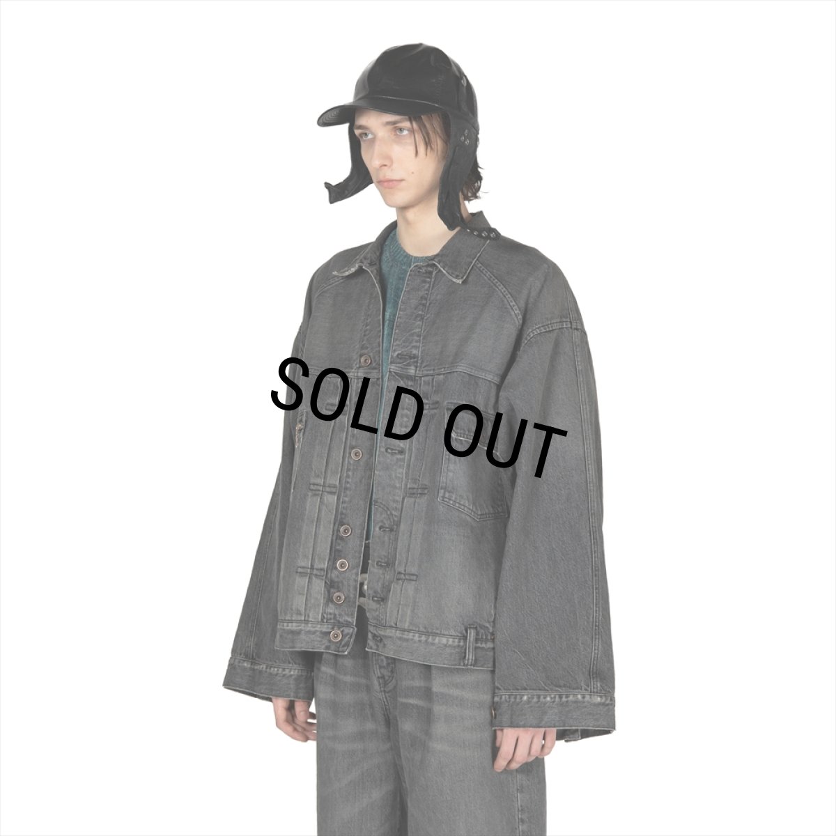 画像4: DAIRIKU/"Inception" Vintage Washed Denim Jacket（Black）［インセプションヴィンテージウォッシュデニムJKT-25秋冬］ (4)