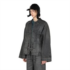 画像4: DAIRIKU/"Inception" Vintage Washed Denim Jacket（Black）［インセプションヴィンテージウォッシュデニムJKT-25秋冬］ (4)