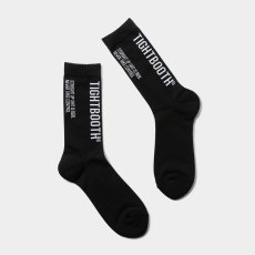 画像1: TIGHTBOOTH/LABEL LOGO SOCKS（Black）［ラベルロゴソックス-25秋冬］ (1)
