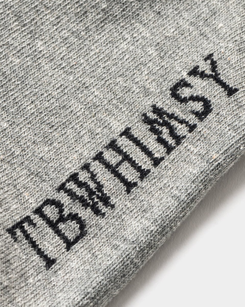 画像3: TIGHTBOOTH/LABEL LOGO SOCKS（Grey）［ラベルロゴソックス-25秋冬］ (3)