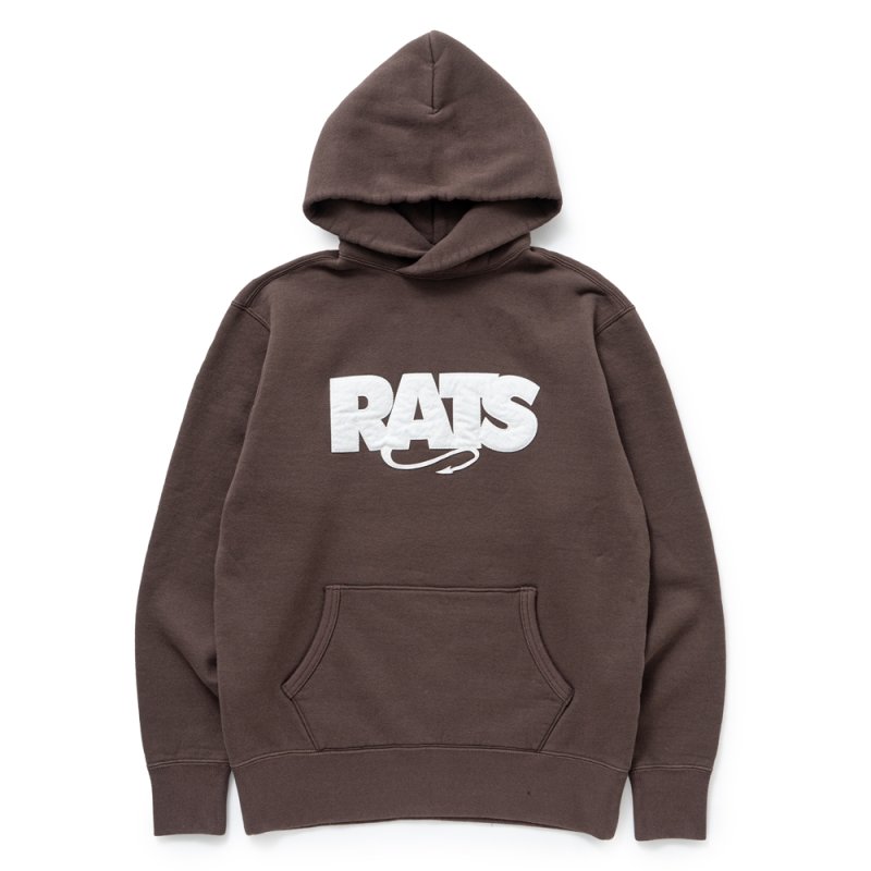 画像1: RATS/BOX LOGO HOODIE（BROWN）［ボックスロゴフーディー-25秋冬］