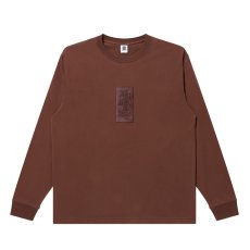 画像1: BlackEyePatch/HWC SAME COLOR EMBROIDERED L/S TEE(BROWN) (1)