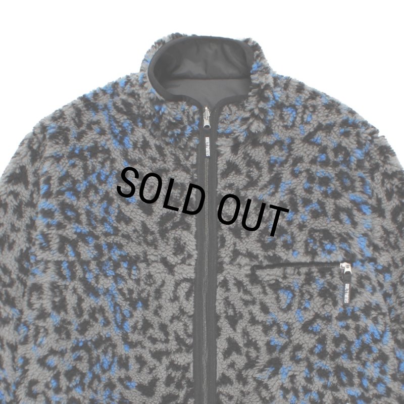 WACKO MARIA/REVERSIBLE LEOPARD BOA FLEECE JACKET（GRAY