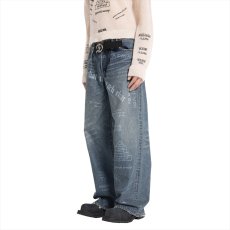 画像3: DAIRIKU/"D"Buckle Laser Printed Super wide Denim Pants（Indigo）［Dバックルレーザープリントスーパーワイドデニムパンツ-25秋冬］ (3)