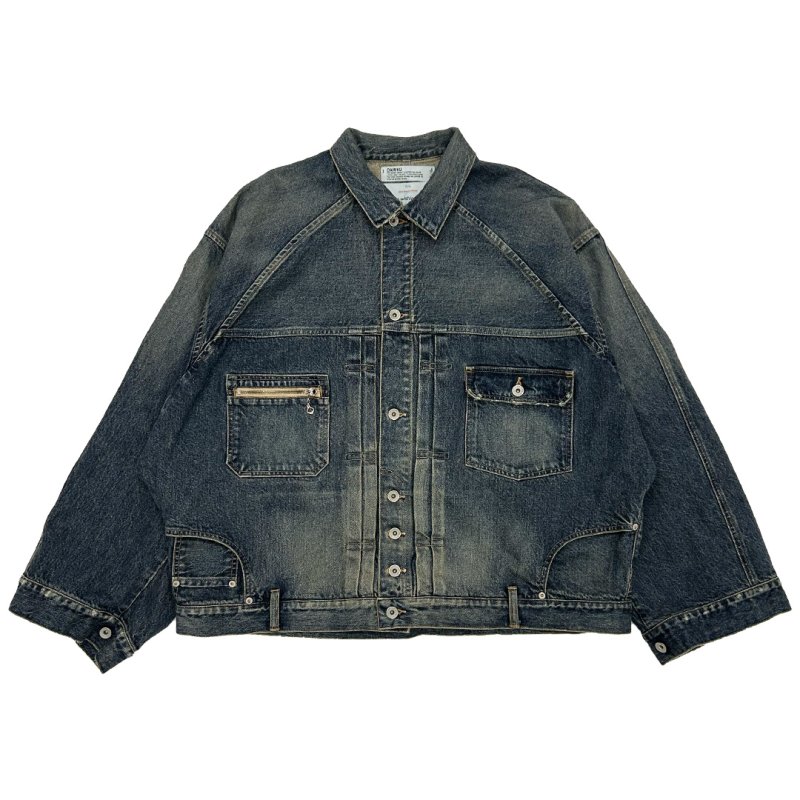 画像1: DAIRIKU/"Inception" Vintage Washed Denim Jacket（Indigo）［インセプションヴィンテージウォッシュデニムJKT-25秋冬］