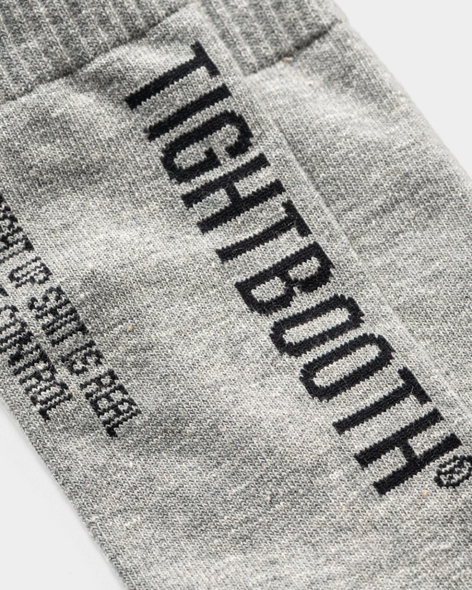 画像2: TIGHTBOOTH/LABEL LOGO SOCKS（Grey）［ラベルロゴソックス-25秋冬］ (2)