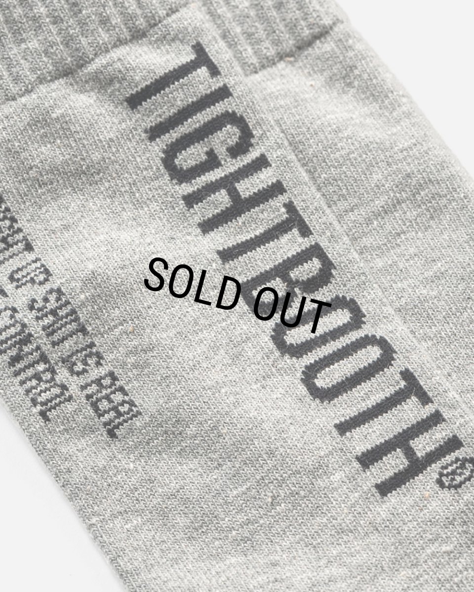 画像2: TIGHTBOOTH/LABEL LOGO SOCKS（Grey）［ラベルロゴソックス-25秋冬］ (2)