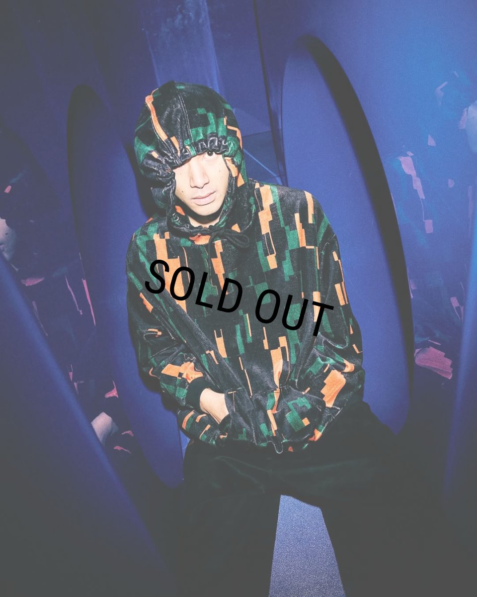 画像8: 【30%OFF】TIGHTBOOTH/NOISE VELOUR HOODIE（Noise）［ノイズベロアフーディー-25秋冬］ (8)