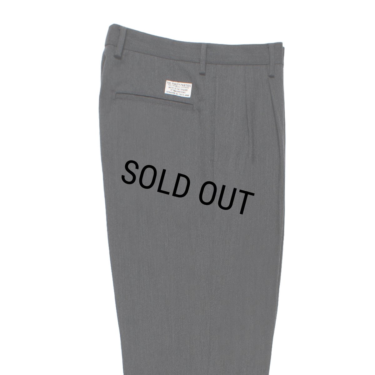 画像3: WACKO MARIA/DOUBLE PLEATED WOOL TROUSERS（CHARCOAL）［ツータックウールトラウザース-25秋冬］ (3)