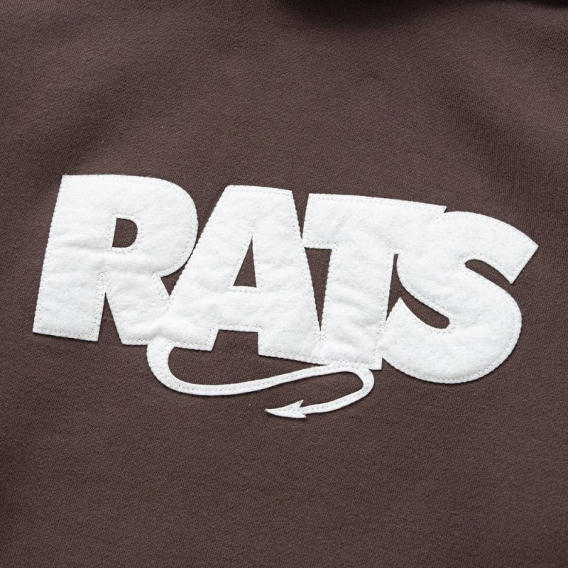 画像3: RATS/BOX LOGO HOODIE（BROWN）［ボックスロゴフーディー-25秋冬］