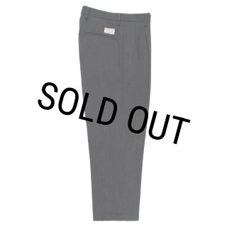 WACKO MARIA/DOUBLE PLEATED WOOL TROUSERS（CHARCOAL）［ツータック