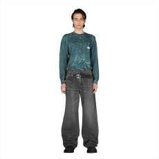 画像2: DAIRIKU/"D"Buckle Super wide Denim Pants（Black）［Dバックルスーパーワイドデニムパンツ-25秋冬］ (2)