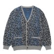 WACKO MARIA/LEOPARD MOHAIR JACQUARD KNIT CARDIGAN（GRAY