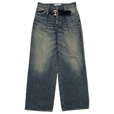 画像1: DAIRIKU/"D"Buckle Super wide Denim Pants（Indigo）［Dバックルスーパーワイドデニムパンツ-25秋冬］ (1)