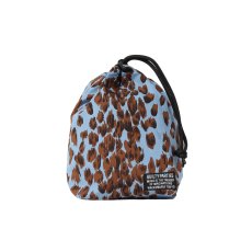 画像1: WACKO MARIA/LEOPARD DRAWSTRING BAG（BLUE）［レオパードドローストリングバッグ-25秋冬］ (1)