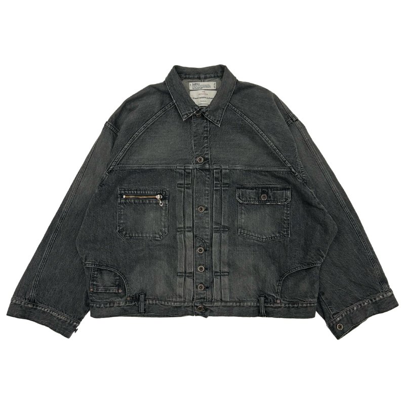 画像1: DAIRIKU/"Inception" Vintage Washed Denim Jacket（Black）［インセプションヴィンテージウォッシュデニムJKT-25秋冬］