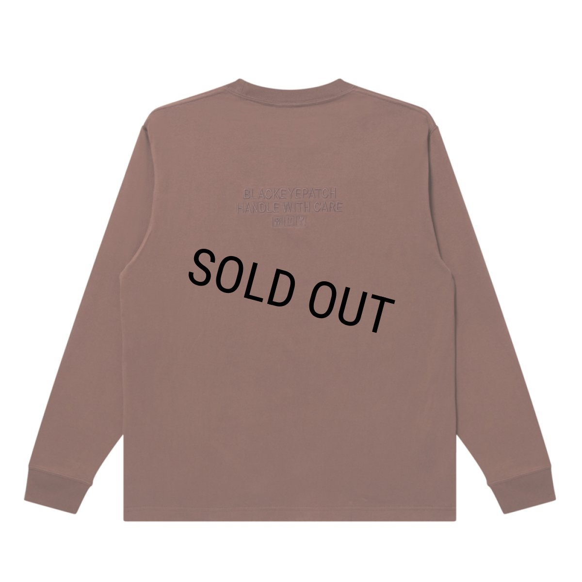 画像2: BlackEyePatch/HWC SAME COLOR EMBROIDERED L/S TEE（BROWN） (2)