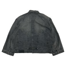 画像2: DAIRIKU/"Inception" Vintage Washed Denim Jacket（Black）［インセプションヴィンテージウォッシュデニムJKT-25秋冬］ (2)